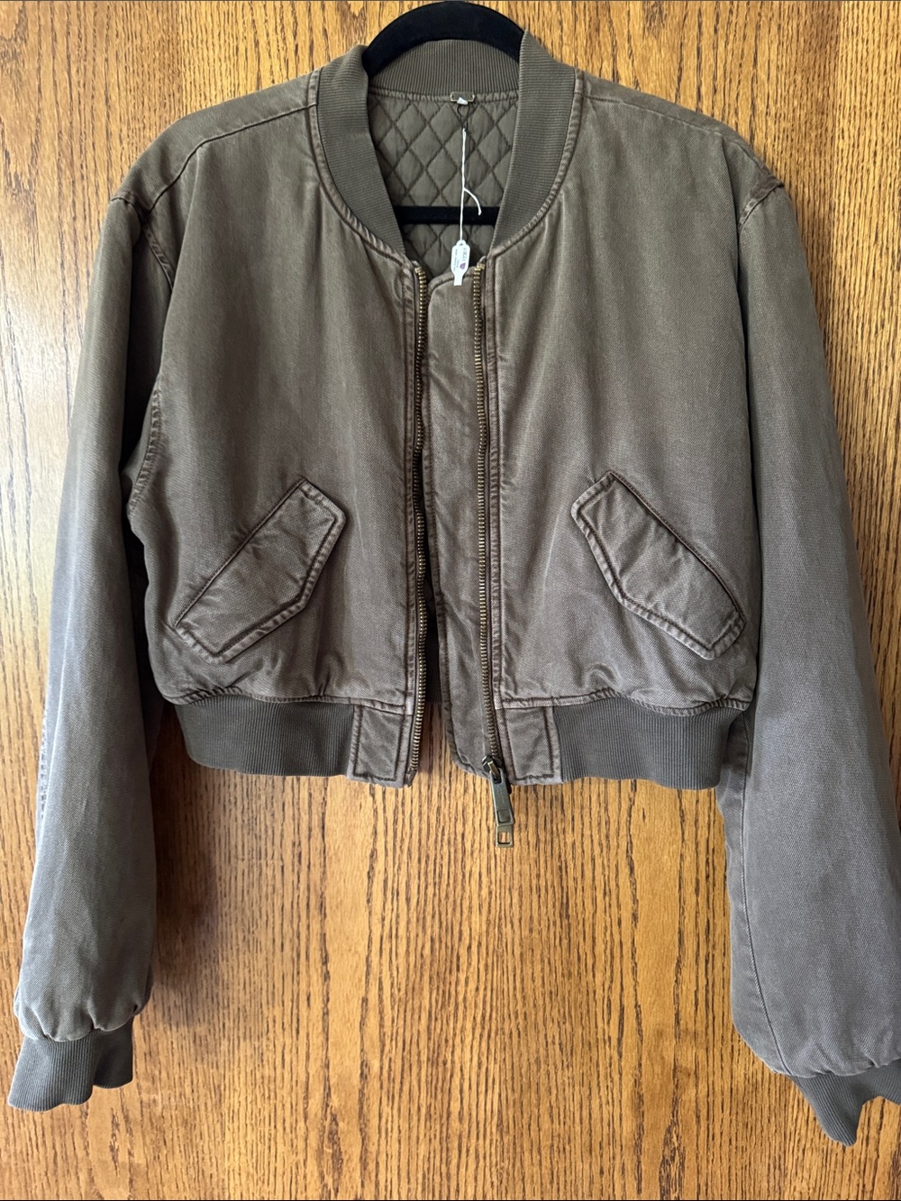 NWT- YFB Cropped Large Billy Bomber Jacket in Army green - Women's Jacket & Coat